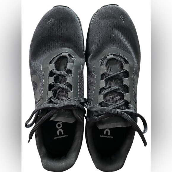 ON CLOUDMONSTER w/CloudTec Men’s Athletic Shoe In All Black Sz 10.5 ✨NIB✨ - Picture 6 of 14